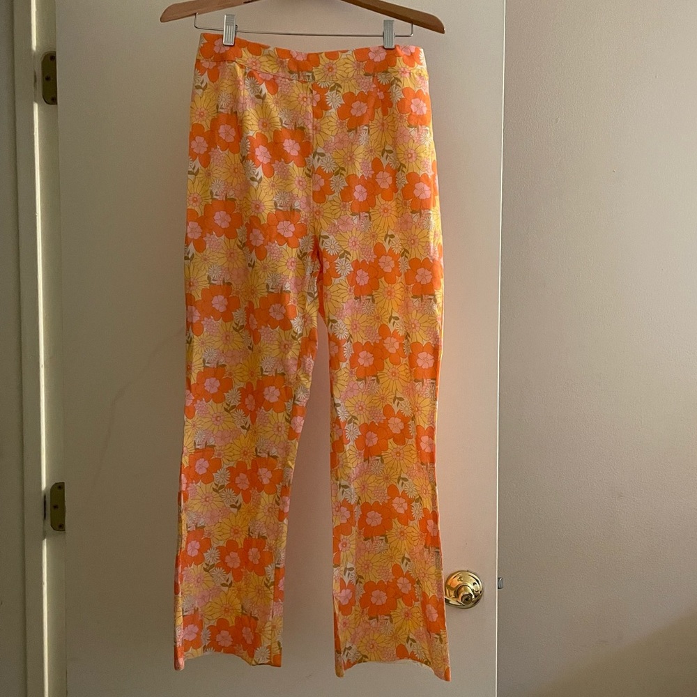 ROMWE Floral Flare Pants